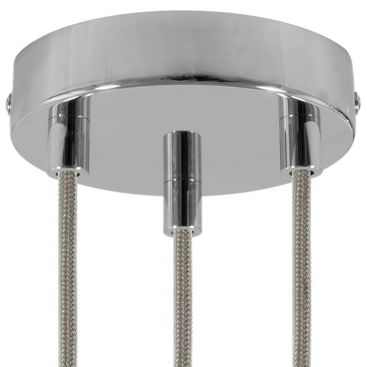 Kit Metall-Zylinderbaldachin mit 3 Löchern – Chrom – Ansicht 6