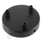 Zylindrisches Metall-Baldachin-Kit mit 3 Löchern – Schwarz – Ansicht 2