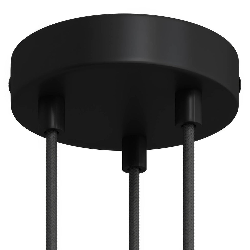 Zylindrisches Metall-Baldachin-Kit mit 3 Löchern – Schwarz – Ansicht 6