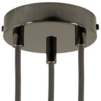 Zylindrisches Lampenbaldachin-Set aus Metall mit 3 Löchern – Perlschwarz – Ansicht 6