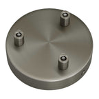 Zylindrisches Lampenbaldachin-Set aus Metall mit 3 Löchern – Satin-Titan – Ansicht 7
