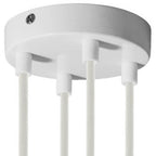 Zylindrischer Metallbaldachin mit 4 Löchern – Glänzendes Weiß – Ansicht 6