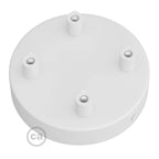 Zylindrisches Metall-Rosetten-Kit mit 4 Löchern – Mattweiß – Ansicht 7
