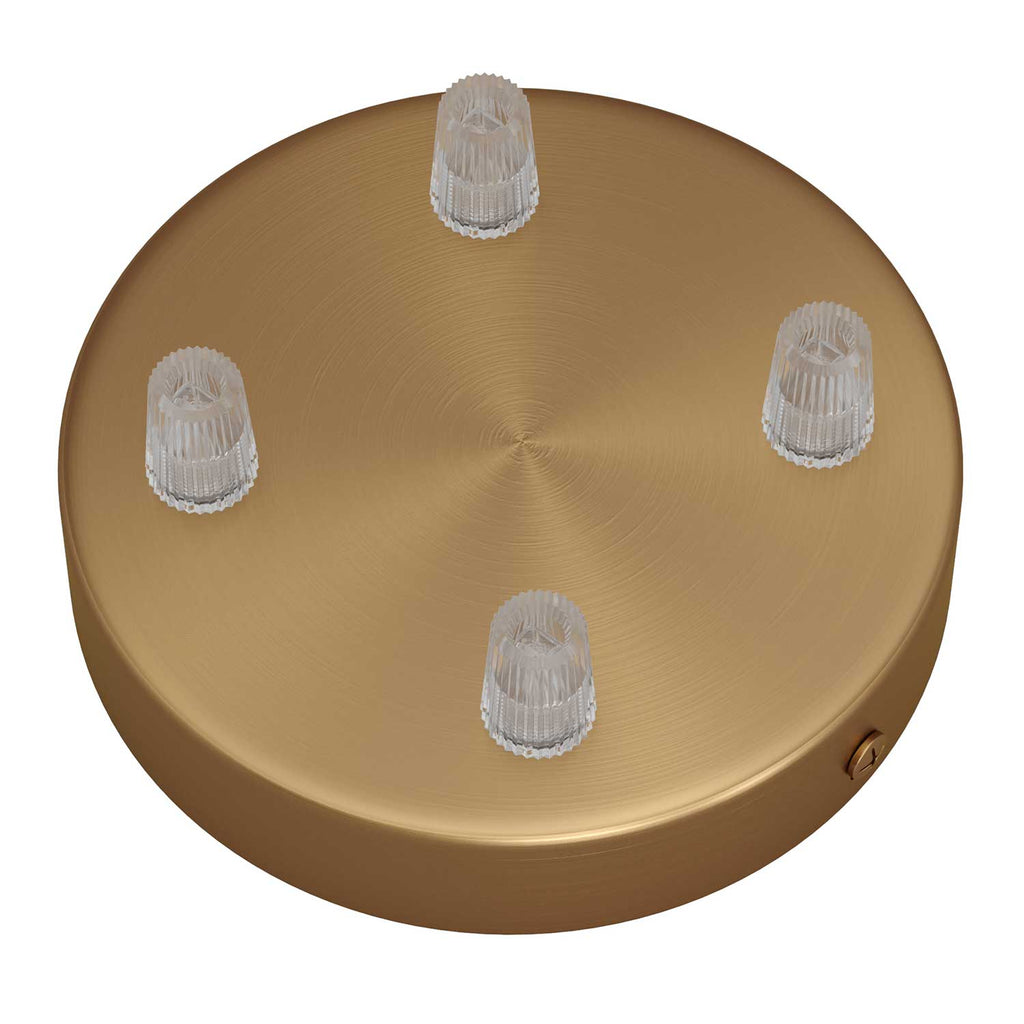 Zylindrischer 4-fach Baldachin aus Metall – Gebürstetes Bronze – Ansicht 2