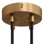 Zylindrischer 4-fach Baldachin aus Metall – Gebürstetes Bronze – Ansicht 6