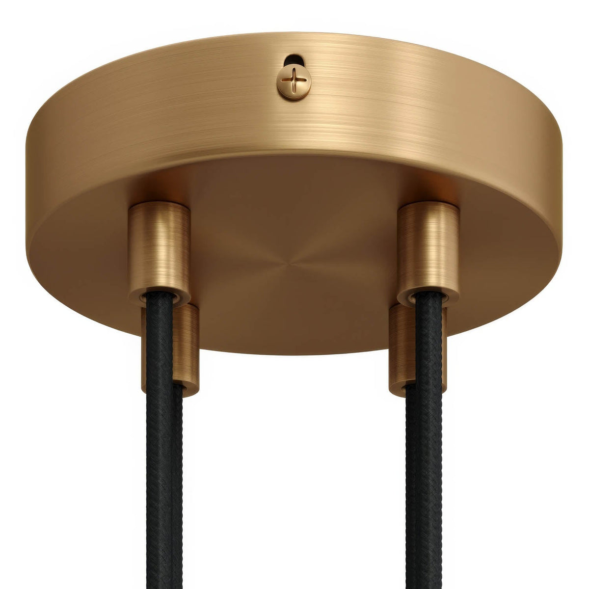 Zylindrischer 4-fach Baldachin aus Metall – Gebürstetes Bronze – Ansicht 6