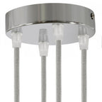 Zylindrisches Metall-Baldachin-Set mit 4 Bohrungen – Chrom