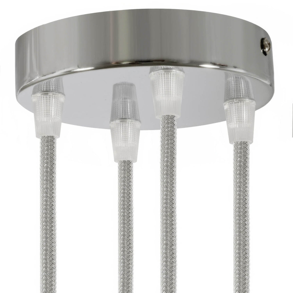 Zylindrisches Metall-Baldachin-Set mit 4 Bohrungen – Chrom