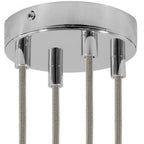 Zylindrisches Metall-Baldachin-Set mit 4 Bohrungen – Chrom – Ansicht 6