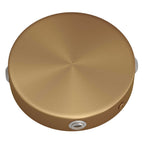 Zylindrischer Deckenbaldachin-Kit aus Metall mit 4 seitlichen Löchern (Abzweigdose) – Satin-Bronze – Ansicht 2
