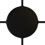 Zylindrisches, seitlich 4-fach gelochtes Metall-Baldachin-Kit (Verteilerdose) – Schwarz