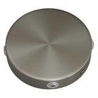 Zylinderförmiges Baldachin-Set aus Metall mit 4 seitlichen Löchern (Verteilerdose) – Satin Titan – Ansicht 2
