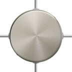 Zylinderförmiges Baldachin-Set aus Metall mit 4 seitlichen Löchern (Verteilerdose) – Satin Titan