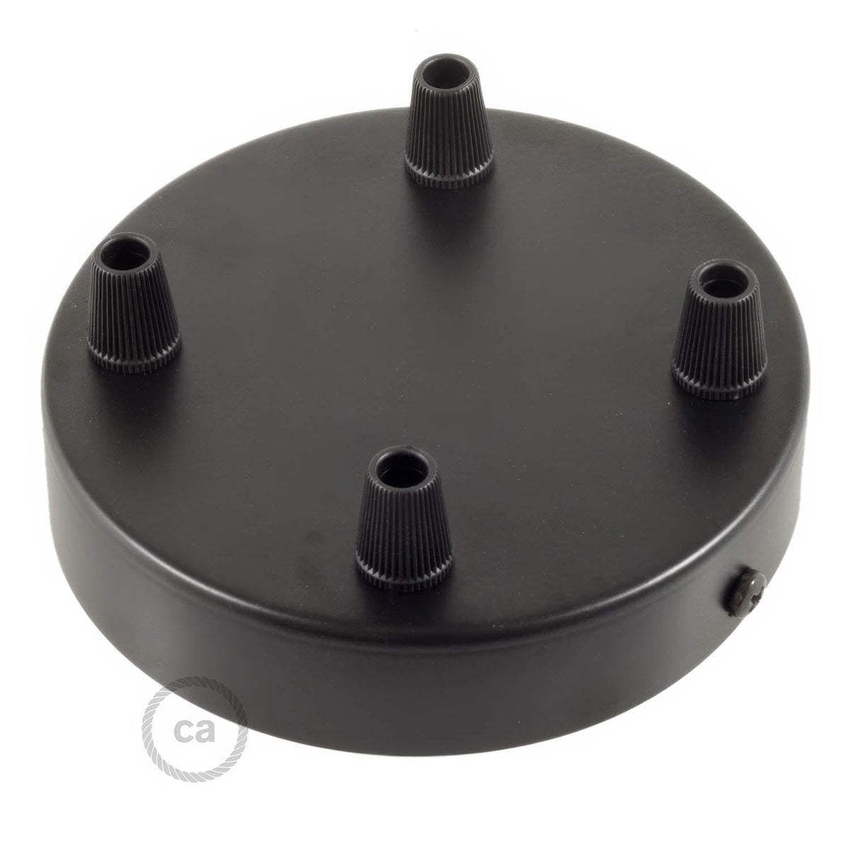 Zylindrisches Baldachin-Set aus Metall mit 4 Löchern – Schwarz – Ansicht 2