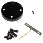 Zylindrisches Baldachin-Set aus Metall mit 4 Löchern – Schwarz – Ansicht 3