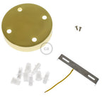 Kit zylindrischer Lampenbaldachin aus Metall mit 4 Löchern – Messing – Ansicht 3