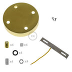 Kit zylindrischer Lampenbaldachin aus Metall mit 4 Löchern – Messing – Ansicht 8