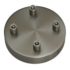 Zylindrischer Deckenbaldachin-Kit aus Metall mit 4 Löchern – Satin-Titan – Ansicht 7