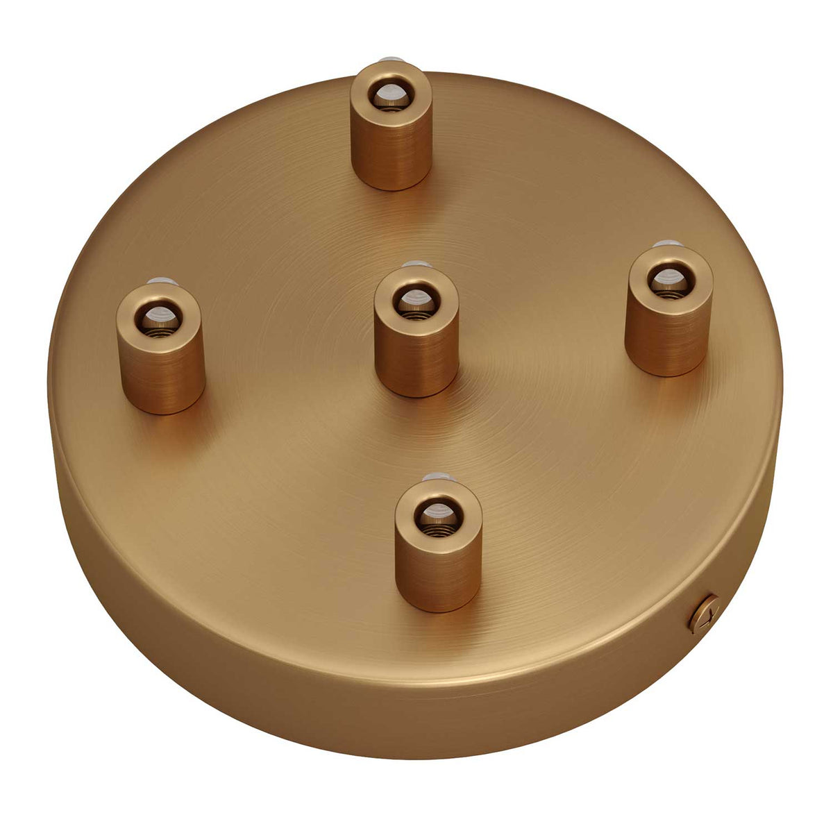 Zylindrisches Lampenbaldachin-Kit aus Metall mit 5 Öffnungen – Satinbronze – Ansicht 7