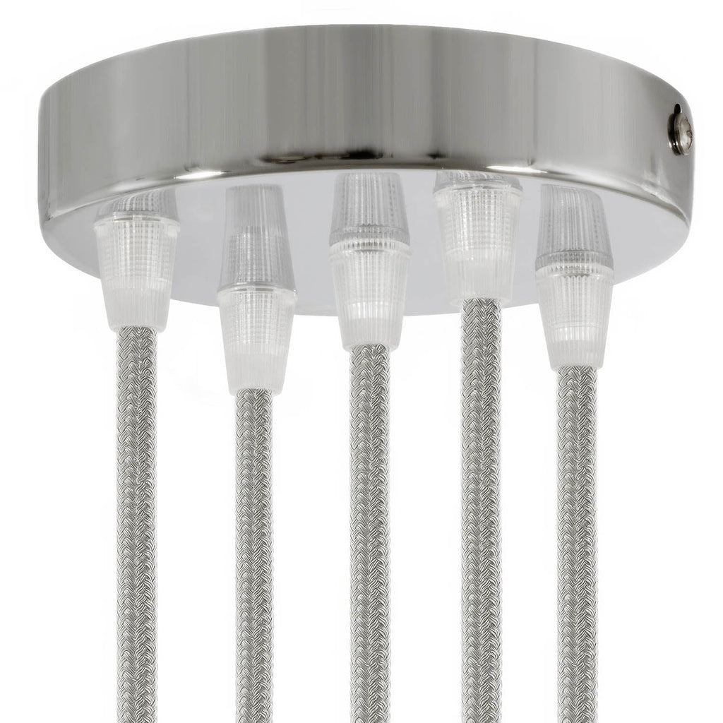 Zylindrisches Metall-Baldachin-Kit mit 5 Löchern - Chrom