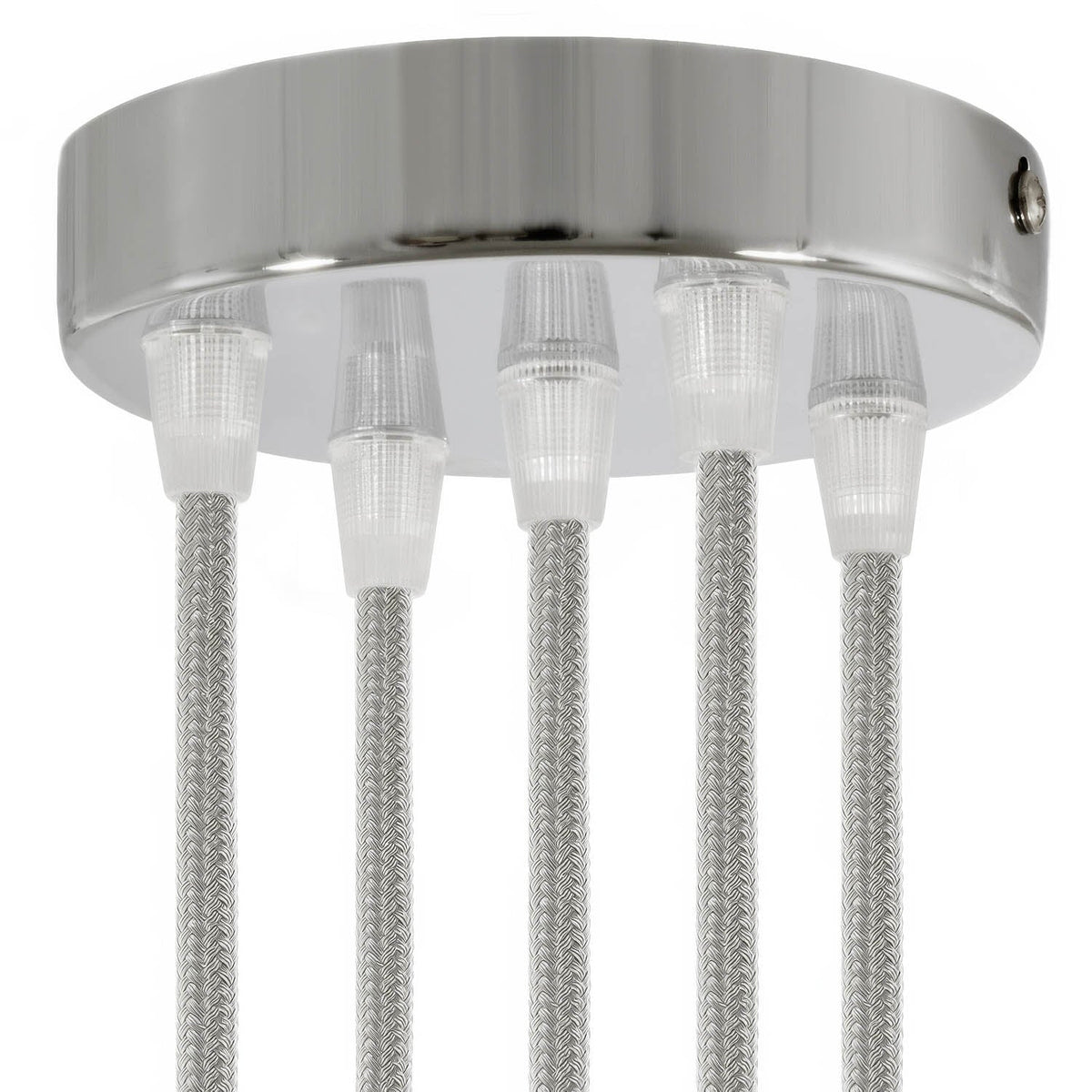 Zylindrisches Metall-Baldachin-Kit mit 5 Löchern - Chrom