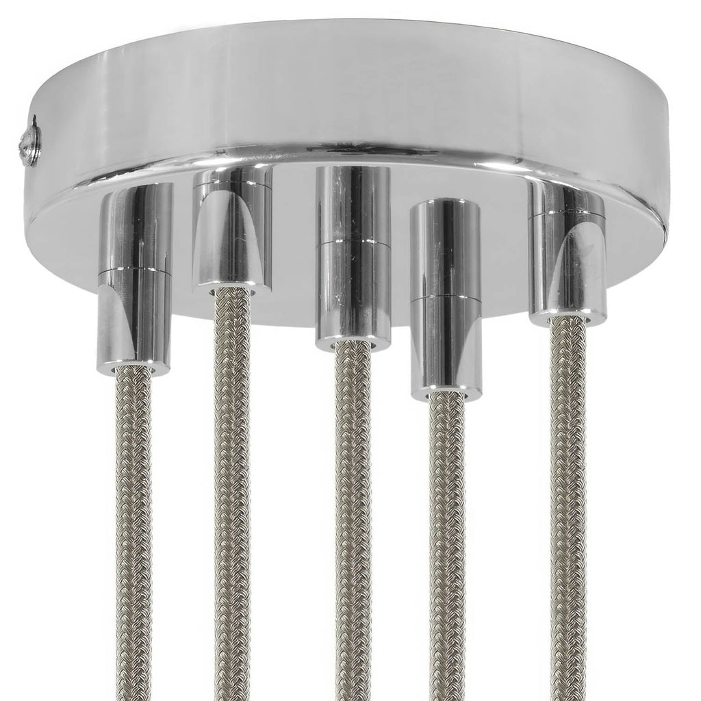 Zylindrisches Metall-Baldachin-Kit mit 5 Löchern - Chrom – Ansicht 6