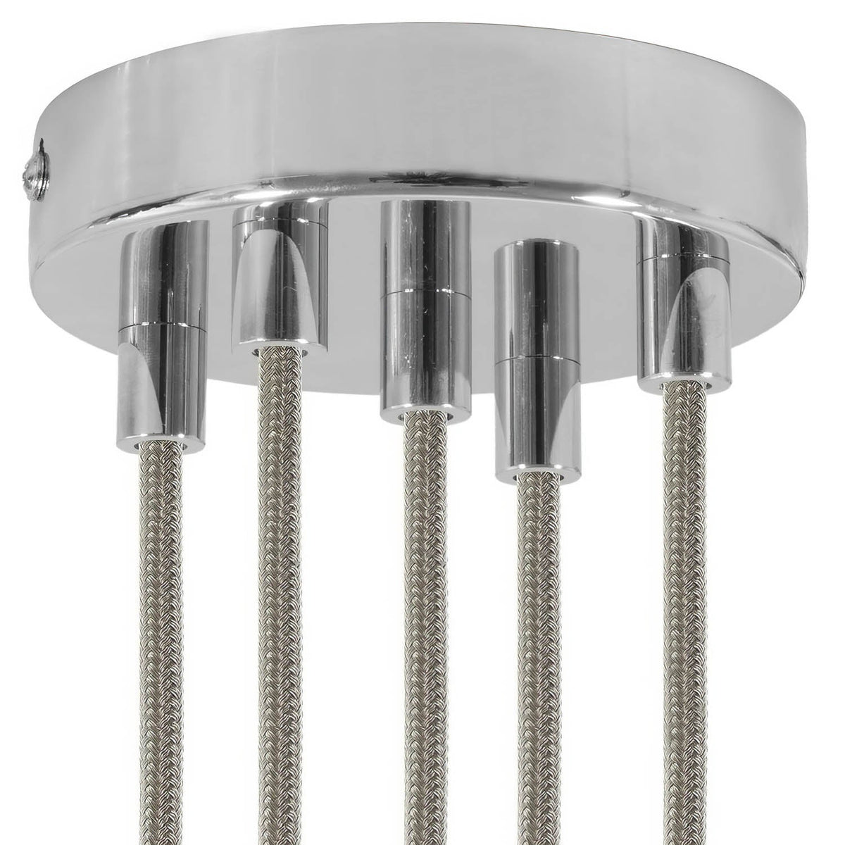 Zylindrisches Metall-Baldachin-Kit mit 5 Löchern - Chrom – Ansicht 6