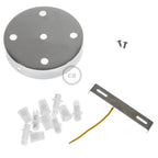 Zylindrisches Metall-Baldachin-Kit mit 5 Löchern - Chrom – Ansicht 3