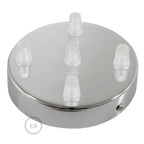 Zylindrisches Metall-Baldachin-Kit mit 5 Löchern - Chrom – Ansicht 2