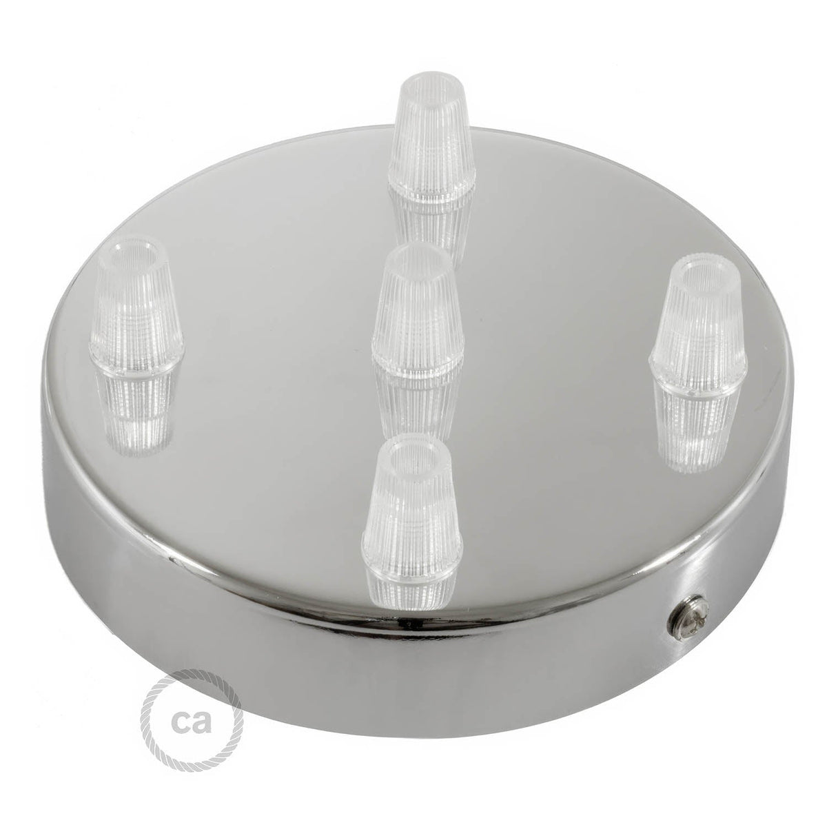 Zylindrisches Metall-Baldachin-Kit mit 5 Löchern - Chrom – Ansicht 2