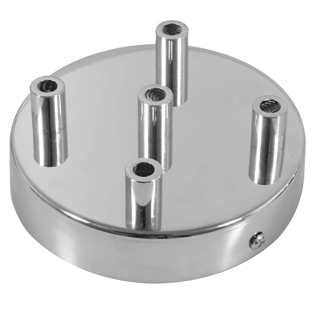 Zylindrisches Metall-Baldachin-Kit mit 5 Löchern - Chrom – Ansicht 7