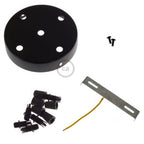 Zylindrisches Rosetten-Kit aus Metall mit 5 Löchern – Schwarz – Ansicht 3