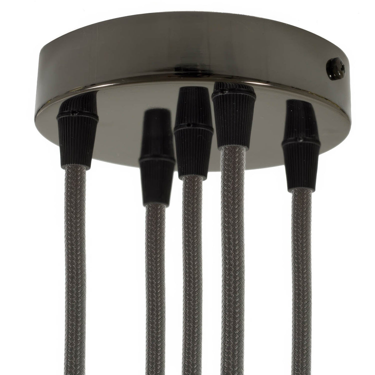 Metall-Zylinderrosetten-Kit mit 5 Löchern – Schwarzperle