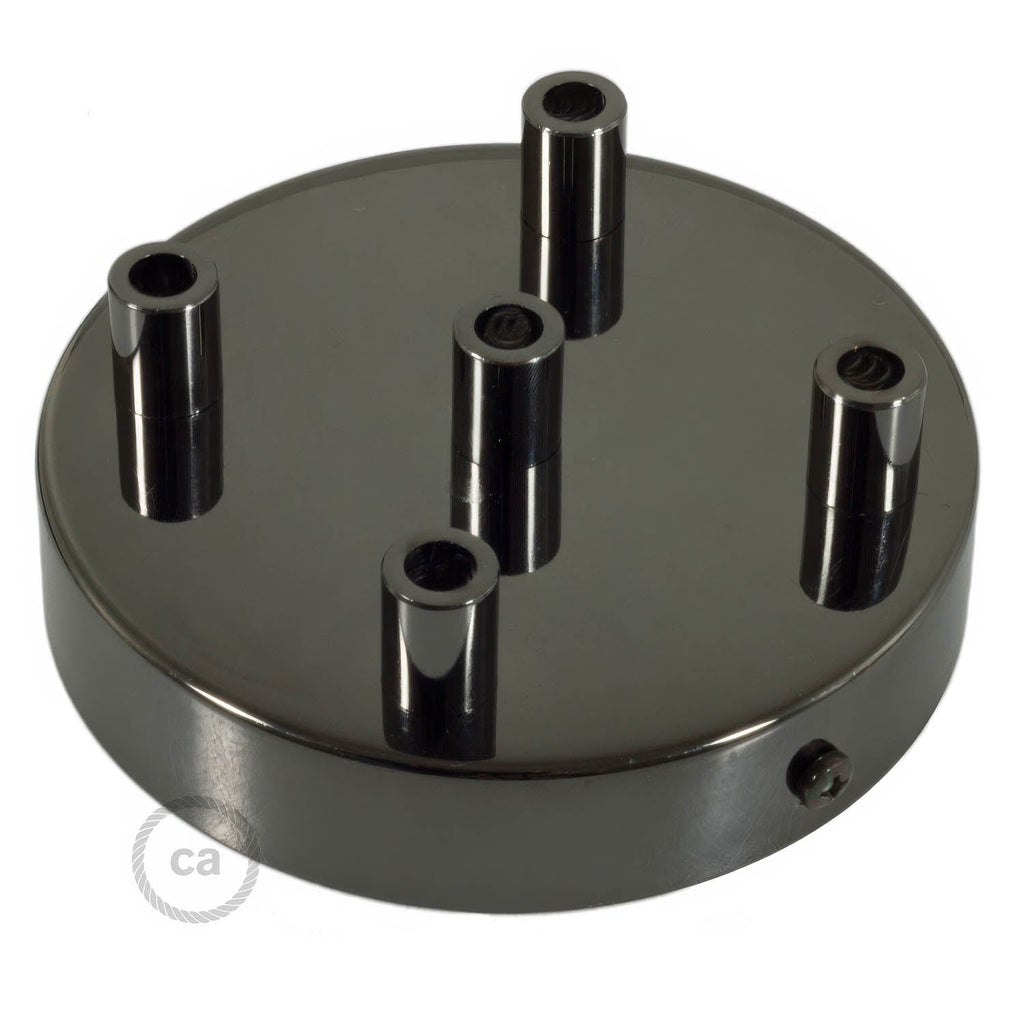 Metall-Zylinderrosetten-Kit mit 5 Löchern – Schwarzperle – Ansicht 7