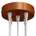 Zylindrischer Lampenbaldachin-Kit aus Metall mit 5 Löchern - Satin-Kupfer
