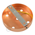 Zylindrischer Lampenbaldachin-Kit aus Metall mit 5 Löchern - Satin-Kupfer – Ansicht 4