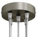 Zylindrisches Lampenbaldachin-Set aus Metall mit 5 Löchern – Satin-Titan
