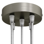 Zylindrisches Lampenbaldachin-Set aus Metall mit 5 Löchern – Satin-Titan