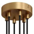 Zylindrischer Metallbaldachin-Set mit 6 Löchern – Satiniertes Bronze – Ansicht 5