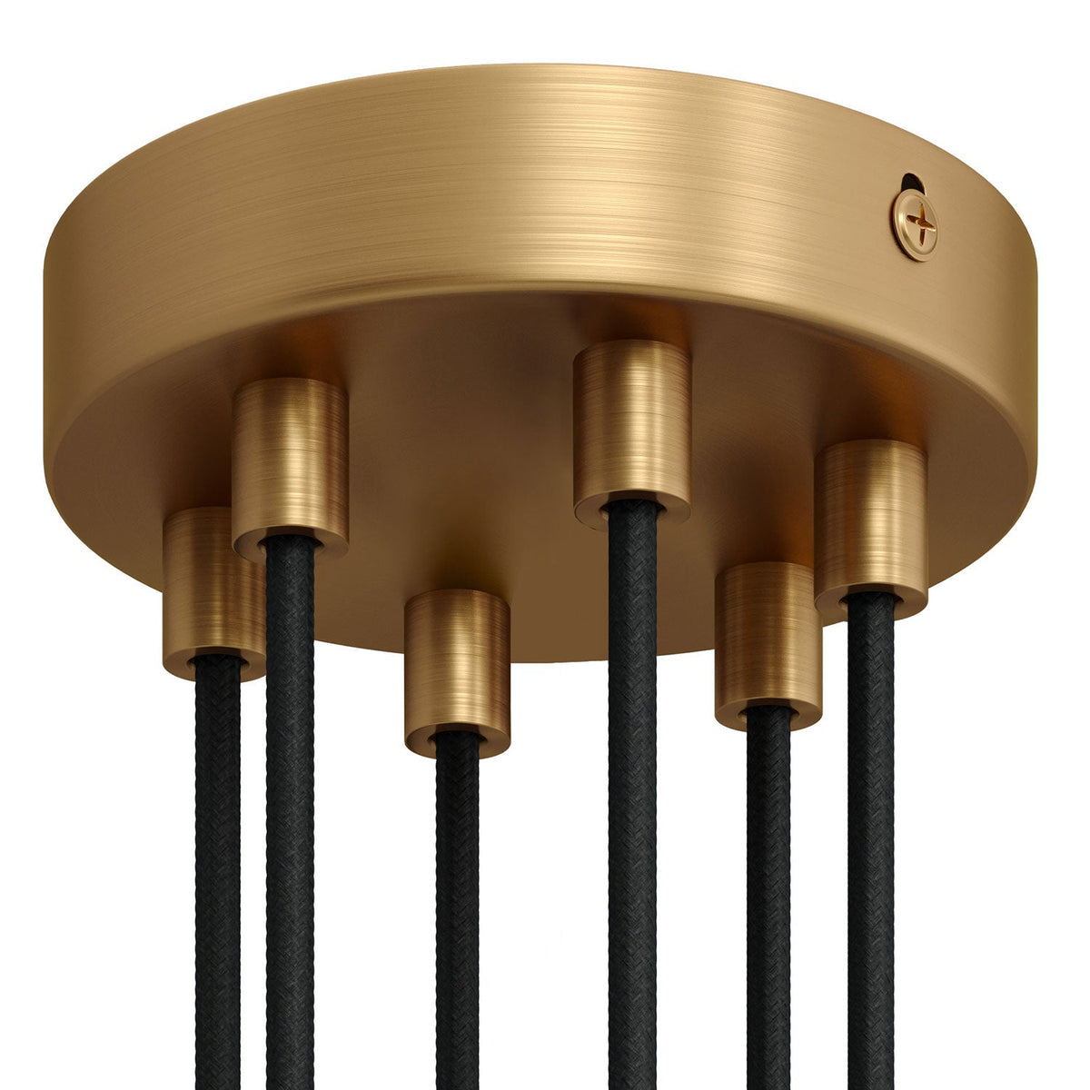 Zylindrischer Metallbaldachin-Set mit 6 Löchern – Satiniertes Bronze – Ansicht 5
