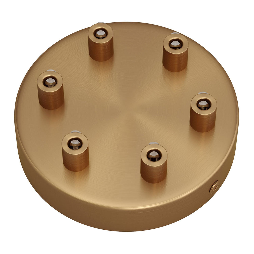 Zylindrischer Metallbaldachin-Set mit 6 Löchern – Satiniertes Bronze – Ansicht 6