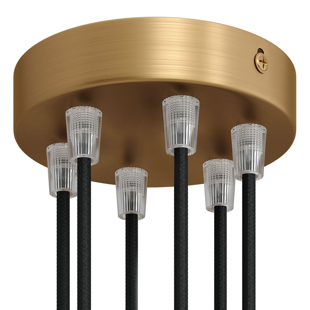 Zylindrischer Metallbaldachin-Set mit 6 Löchern – Satiniertes Bronze