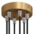 Zylindrischer Metallbaldachin-Set mit 6 Löchern – Satiniertes Bronze