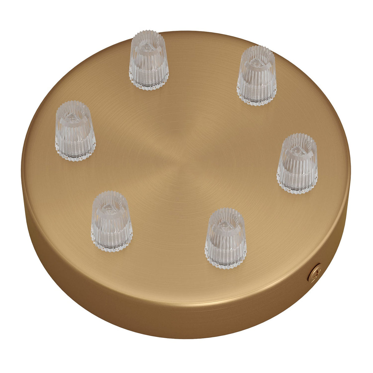 Zylindrischer Metallbaldachin-Set mit 6 Löchern – Satiniertes Bronze – Ansicht 2