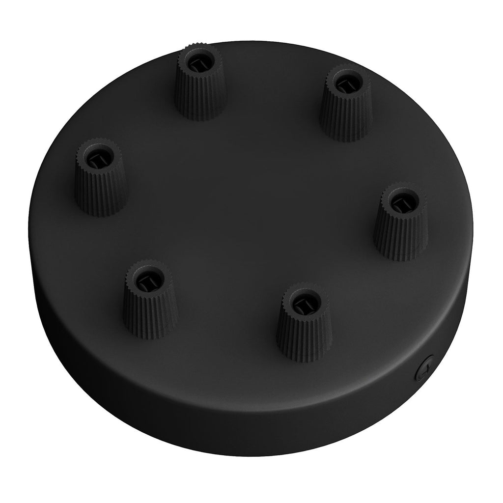 Zylindrischer Baldachin Metall-Kit mit 6 Löchern – Schwarz – Ansicht 2
