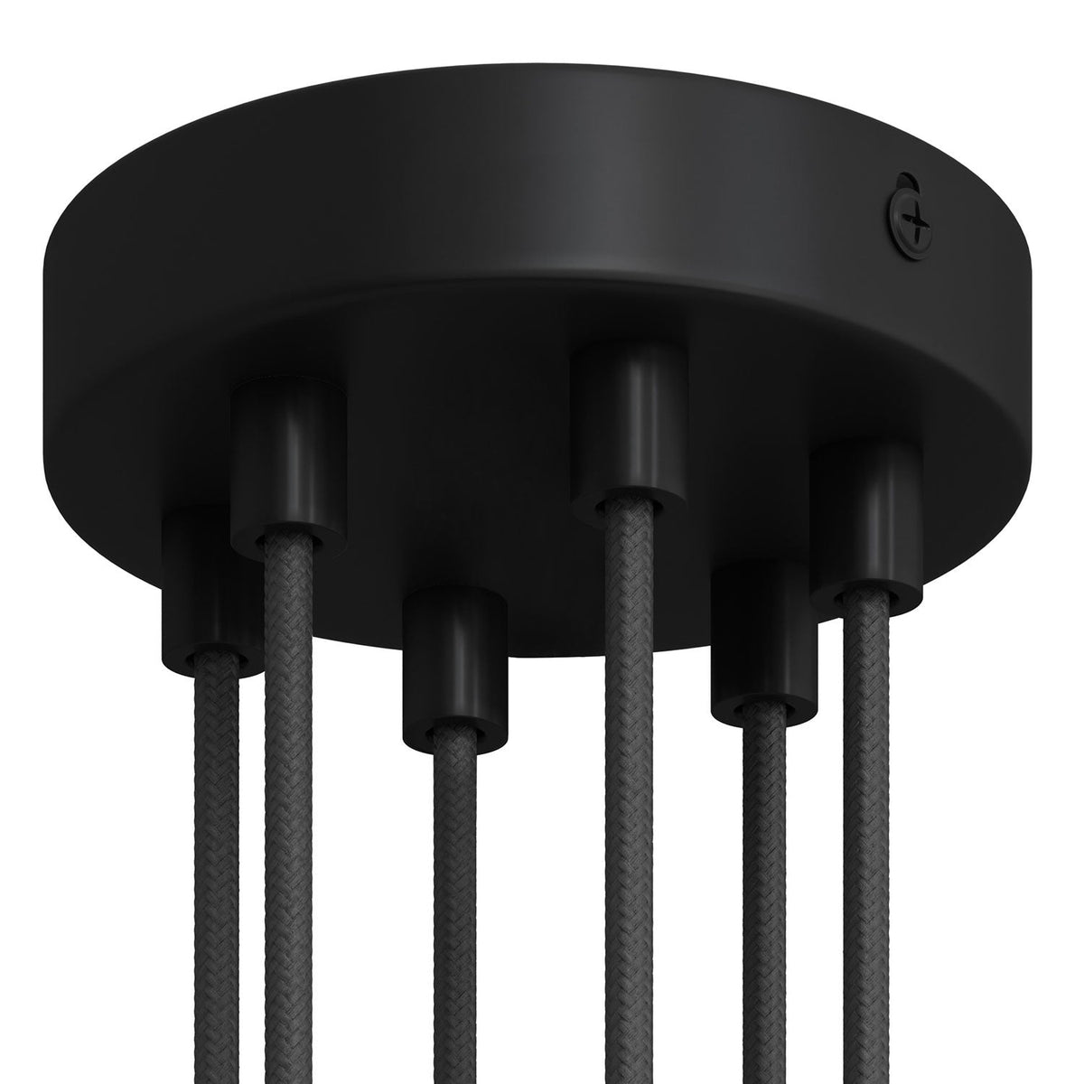 Zylindrischer Baldachin Metall-Kit mit 6 Löchern – Schwarz – Ansicht 4