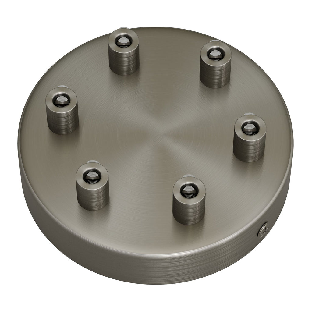 Zylinderförmiges Baldachin-Kit aus Metall mit 6 Bohrungen – Satin-Titan – Ansicht 6