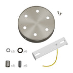 Zylinderförmiges Baldachin-Kit aus Metall mit 6 Bohrungen – Satin-Titan – Ansicht 7