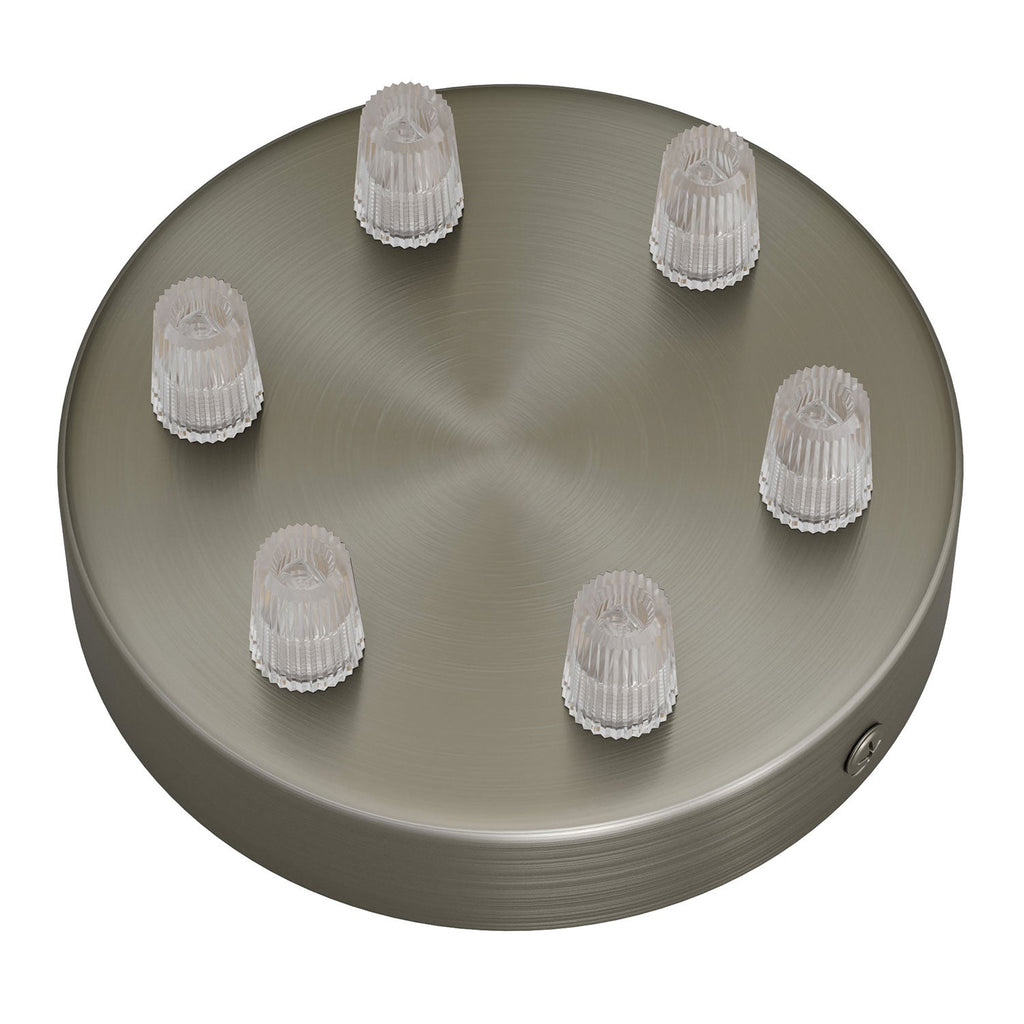 Zylinderförmiges Baldachin-Kit aus Metall mit 6 Bohrungen – Satin-Titan – Ansicht 2