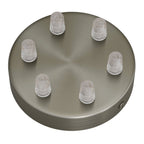 Zylinderförmiges Baldachin-Kit aus Metall mit 6 Bohrungen – Satin-Titan – Ansicht 2